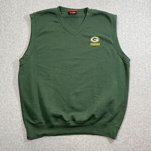 Vintage Green Bay Packers Vest Mens XL Pullover NFL Branded Embroidered Packers